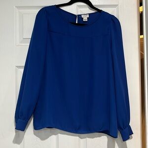 J. Crew cobalt blue long sleeve blouse!